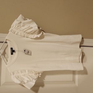 Express ruffle sleeve tshirt